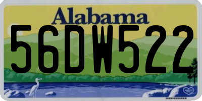 AL license plate 56DW522