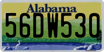 AL license plate 56DW530