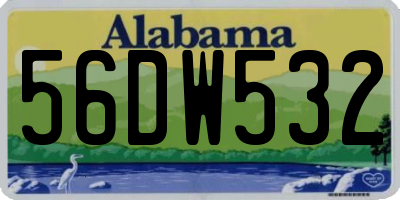 AL license plate 56DW532