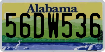 AL license plate 56DW536