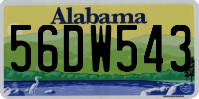 AL license plate 56DW543