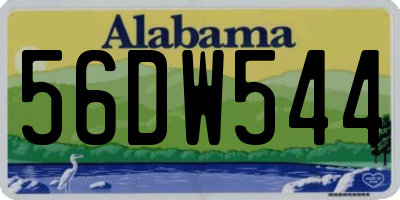 AL license plate 56DW544