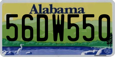 AL license plate 56DW550