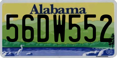 AL license plate 56DW552