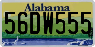 AL license plate 56DW555