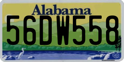AL license plate 56DW558