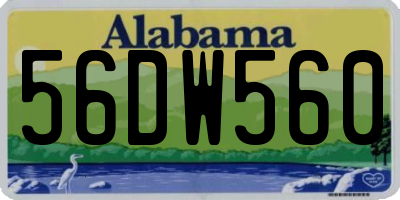 AL license plate 56DW560