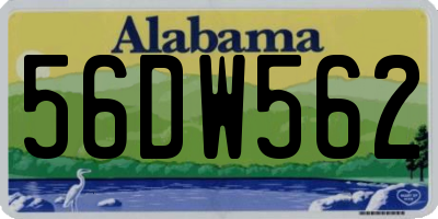 AL license plate 56DW562