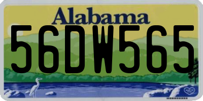 AL license plate 56DW565