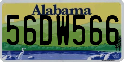 AL license plate 56DW566