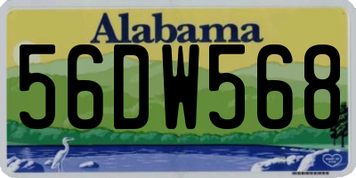 AL license plate 56DW568