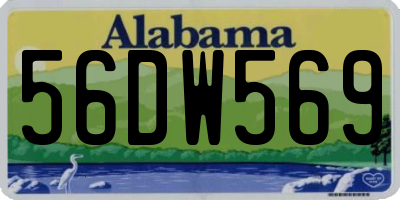 AL license plate 56DW569