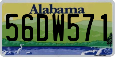 AL license plate 56DW571