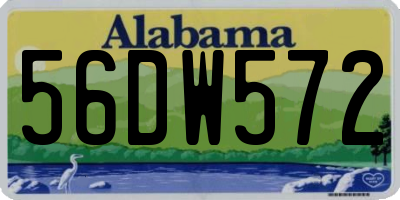 AL license plate 56DW572