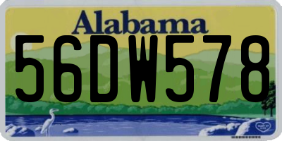 AL license plate 56DW578