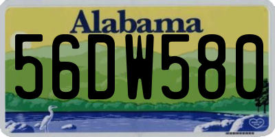AL license plate 56DW580