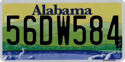 AL license plate 56DW584