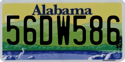 AL license plate 56DW586