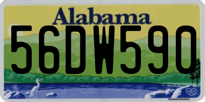 AL license plate 56DW590