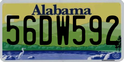 AL license plate 56DW592