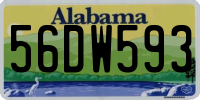 AL license plate 56DW593