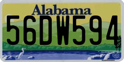 AL license plate 56DW594