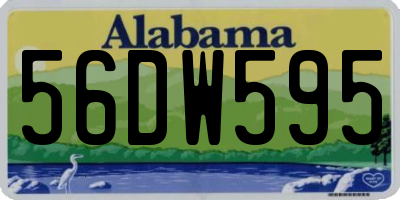 AL license plate 56DW595