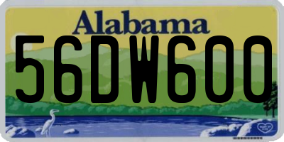 AL license plate 56DW600