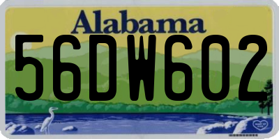 AL license plate 56DW602