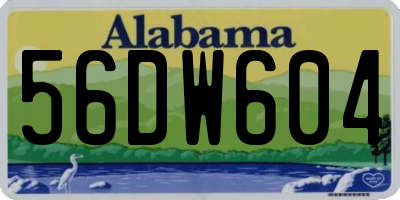 AL license plate 56DW604