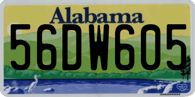 AL license plate 56DW605
