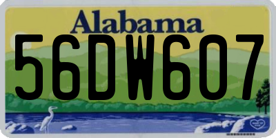 AL license plate 56DW607