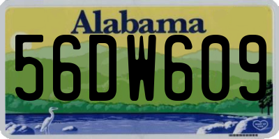 AL license plate 56DW609