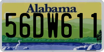 AL license plate 56DW611