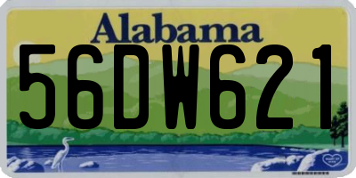 AL license plate 56DW621