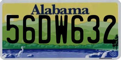 AL license plate 56DW632