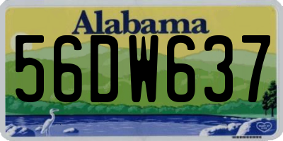 AL license plate 56DW637