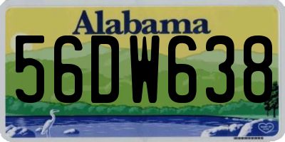 AL license plate 56DW638