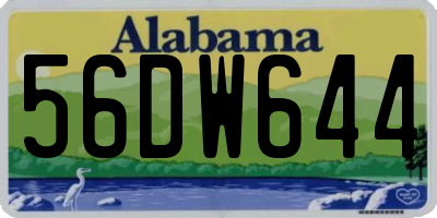 AL license plate 56DW644
