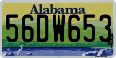 AL license plate 56DW653