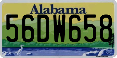 AL license plate 56DW658