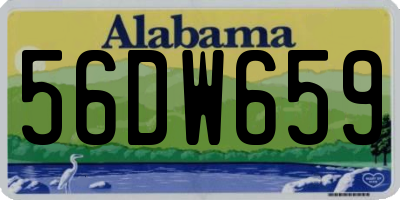AL license plate 56DW659