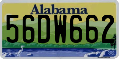 AL license plate 56DW662