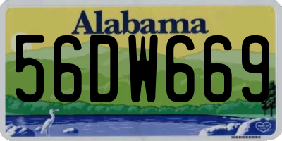 AL license plate 56DW669