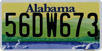 AL license plate 56DW673
