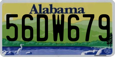 AL license plate 56DW679