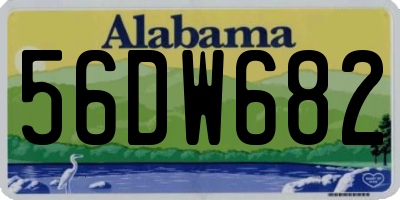 AL license plate 56DW682