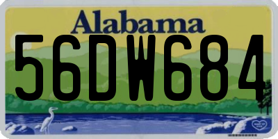AL license plate 56DW684
