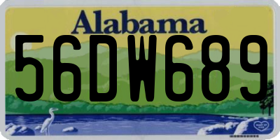 AL license plate 56DW689