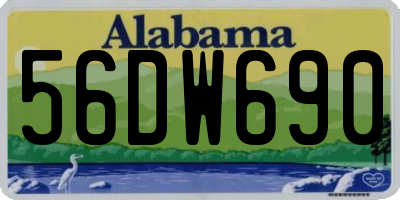 AL license plate 56DW690